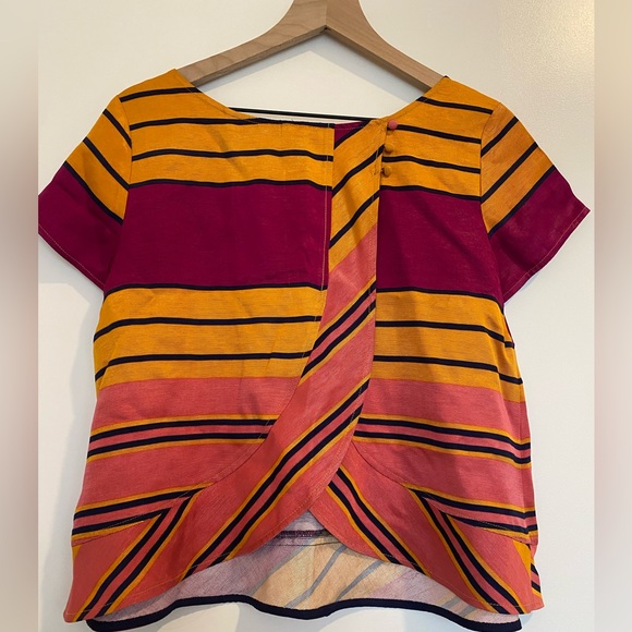 Anthropologie Maeve Striped Top— size 6 - Picture 3 of 6